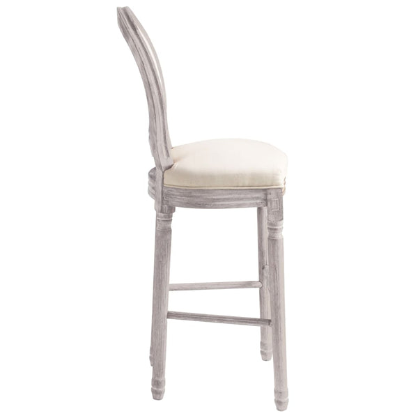 vidaXL Tabourets de bar 2 pcs Blanc Tissu