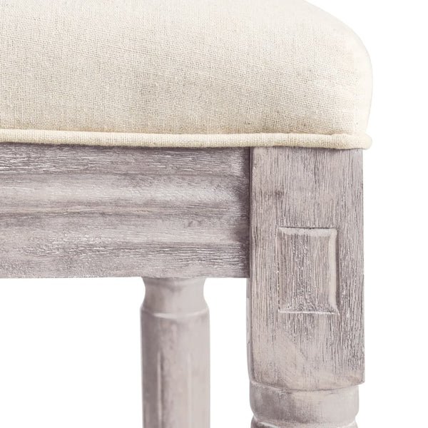 vidaXL Tabourets de bar 2 pcs Blanc Tissu