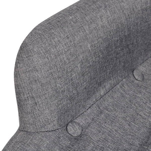 vidaXL Fauteuil avec repose-pieds Gris Tissu