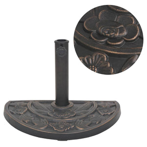 Halbrunder Sonnenschirmständer Bronze 9kg