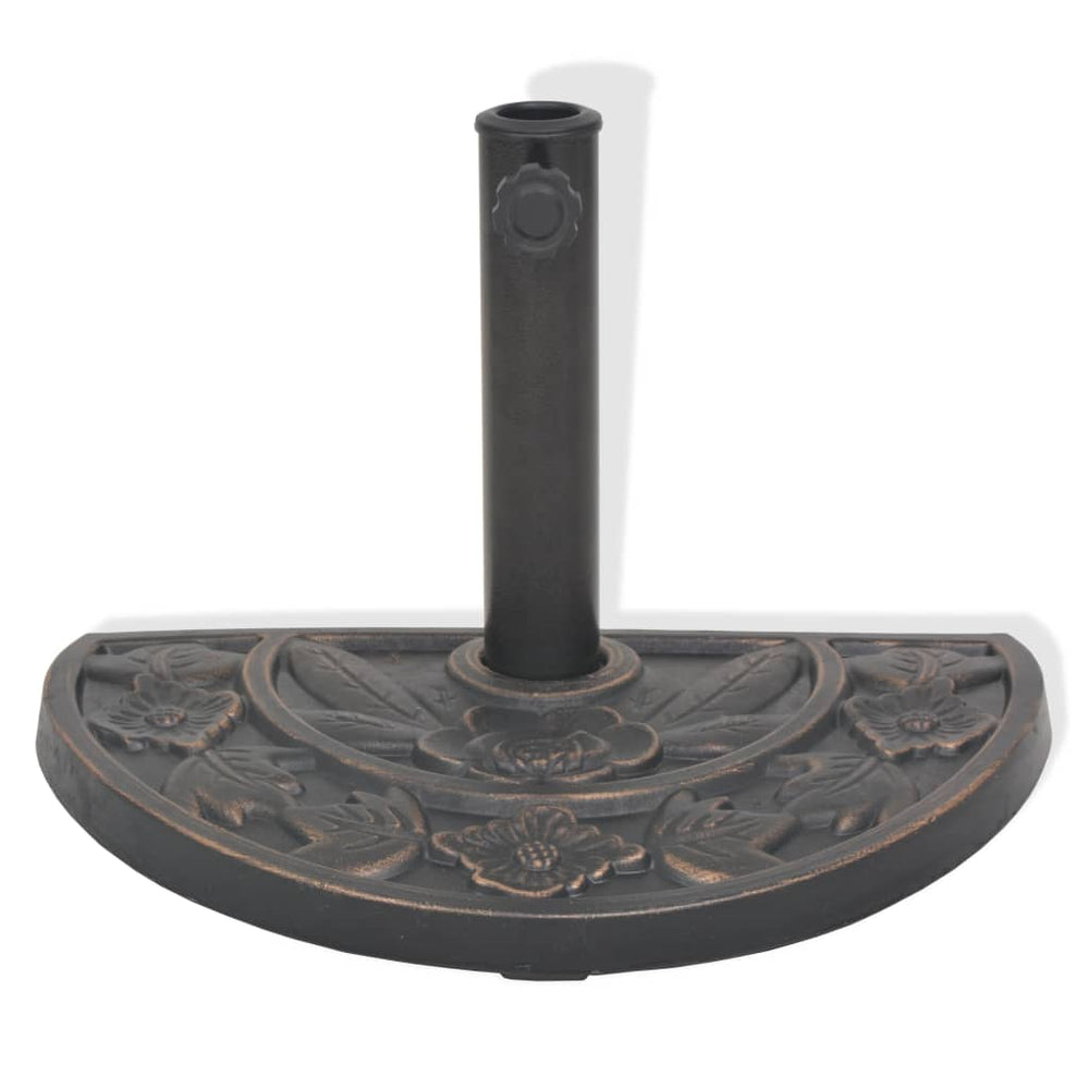 Halbrunder Sonnenschirmständer Bronze 9kg