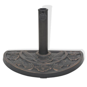 Halbrunder Sonnenschirmständer Bronze 9kg