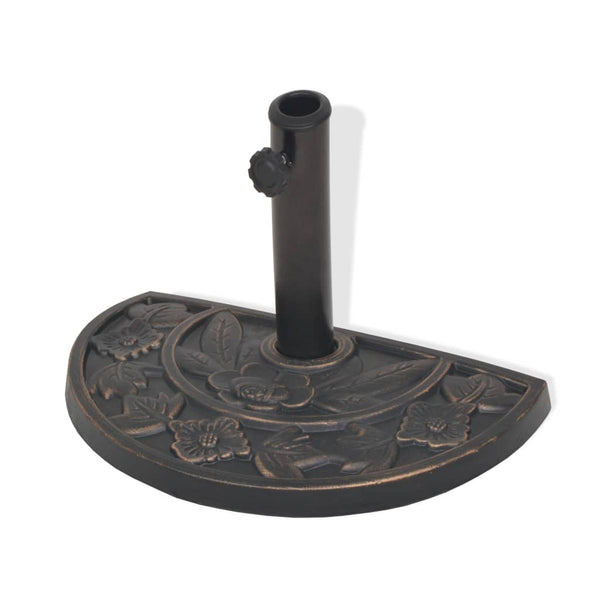 Halbrunder Sonnenschirmständer Bronze 9kg