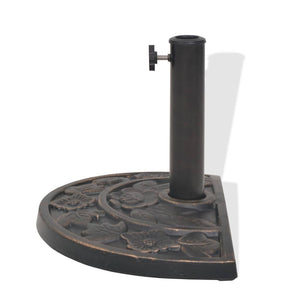 Halbrunder Sonnenschirmständer Bronze 9kg