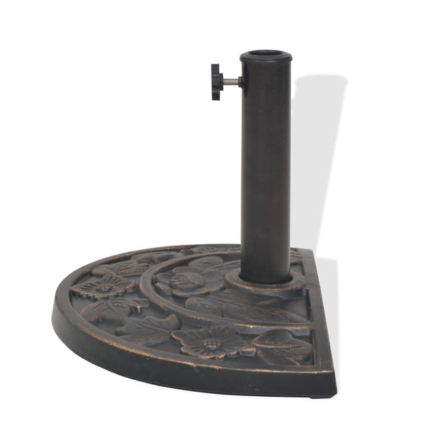 Halbrunder Sonnenschirmständer Bronze 9kg