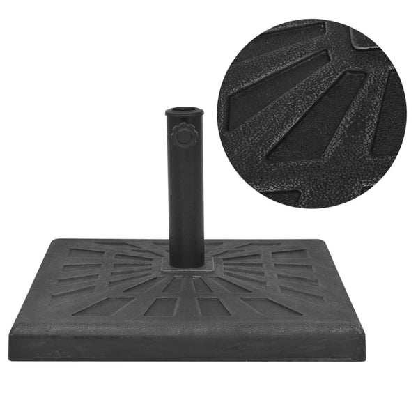 Quadratischer Sonnenschirmständer Schwarz 12 kg