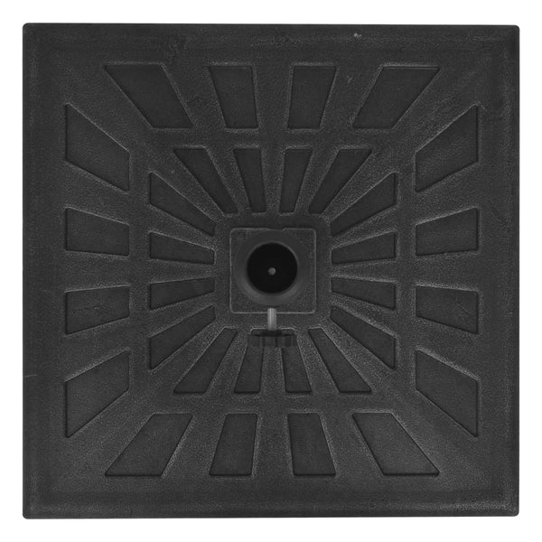 Quadratischer Sonnenschirmständer Schwarz 12 kg
