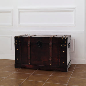 Vintage Schatztruhe Holz 66 x 38 x 40 cm