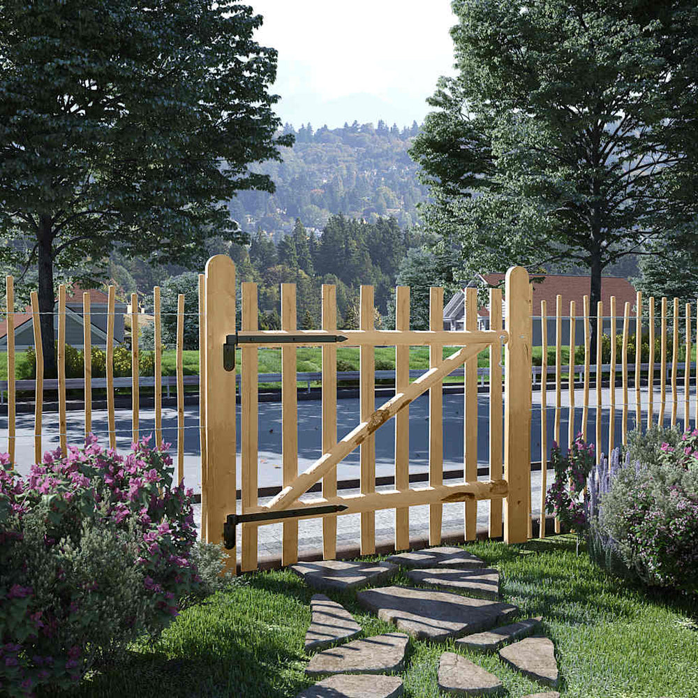 vidaXL Hazel Wood Garden Gate 100x90 cm