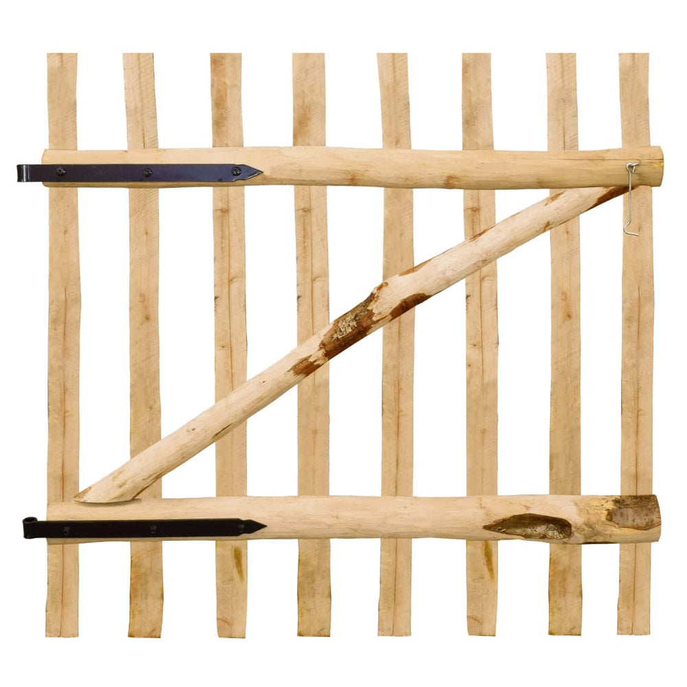 vidaXL Single-Leaf Hazelwood Garden Gate 100x100 cm