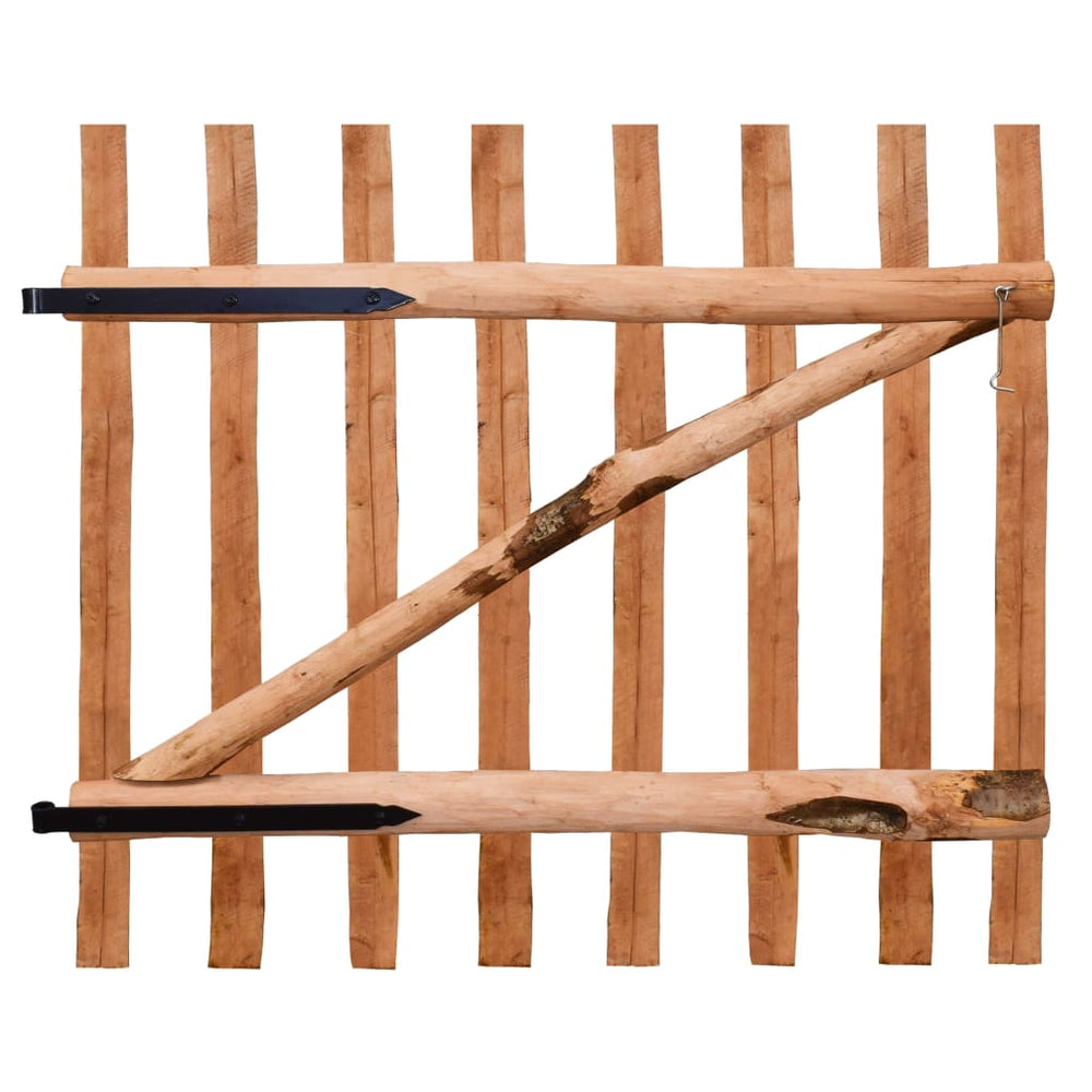 vidaXL Garden Gate Single Hazel Wood Impregnated 100x90 cm