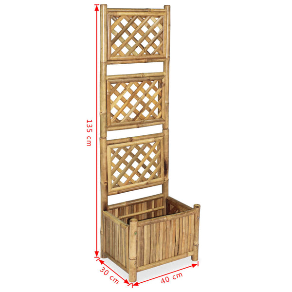Bambus Pflanzkasten mit Spalier 40cm