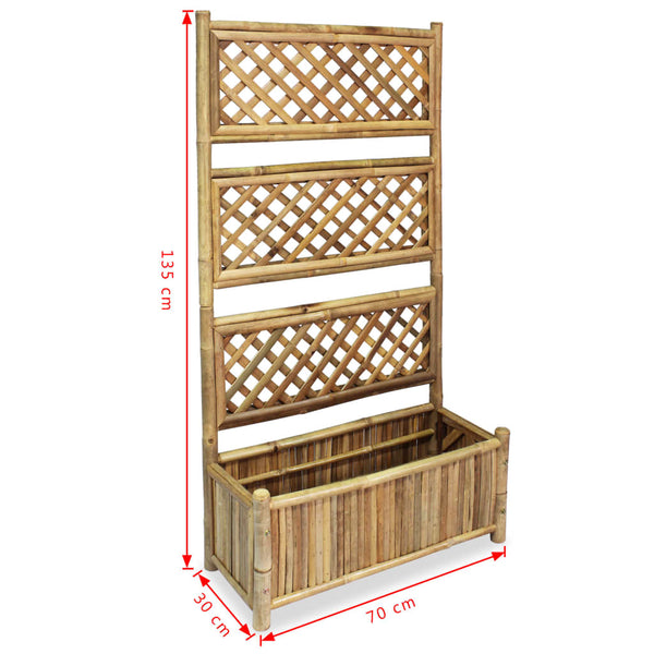 Bambus Hochbeet mit Spalier, 70cm