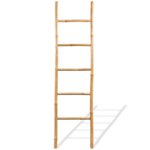 Bambus Handtuchleiter mit 5 Sprossen
