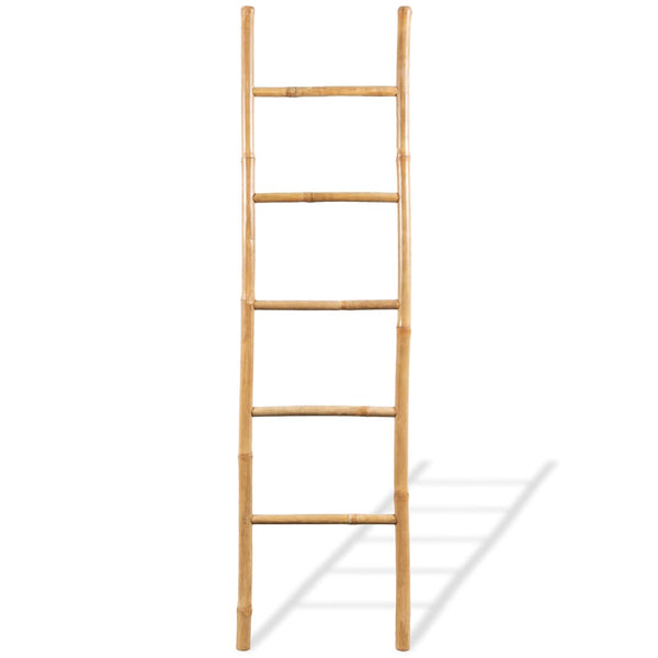 Bambus Handtuchleiter mit 5 Sprossen