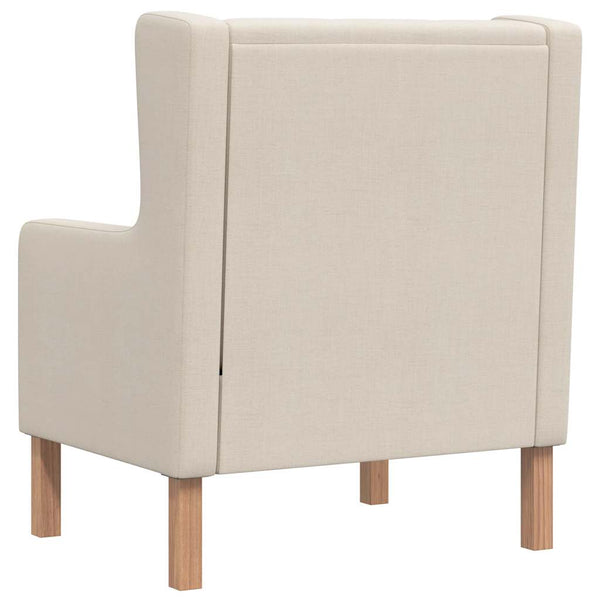 vidaXL Fauteuil Crème Tissu