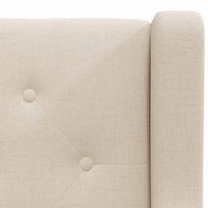 vidaXL Fauteuil Crème Tissu