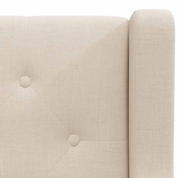 vidaXL Fauteuil Crème Tissu