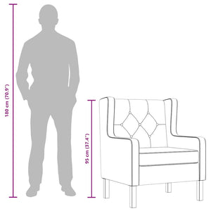 vidaXL Fauteuil Crème Tissu