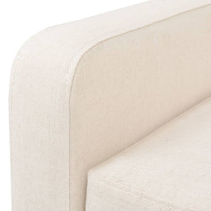 vidaXL 2-Seater Sofa Fabric Cream White