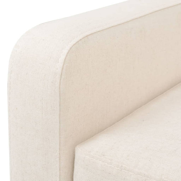 vidaXL 2-Seater Sofa Fabric Cream White