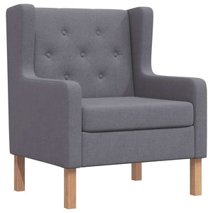 vidaXL Fauteuil Gris Tissu