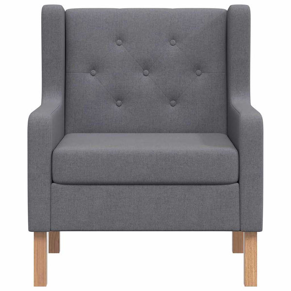 vidaXL Fauteuil Gris Tissu