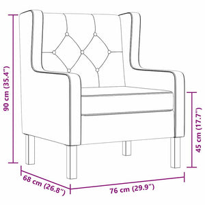 vidaXL Fauteuil Gris Tissu