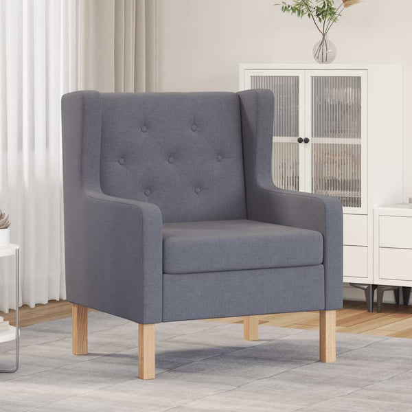 vidaXL Fauteuil Gris Tissu