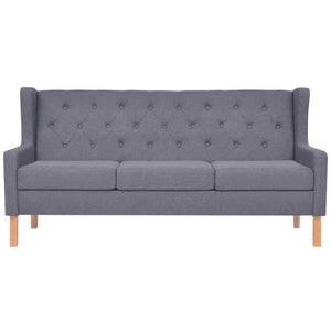 3-Sitzer Sofa Stoff Grau