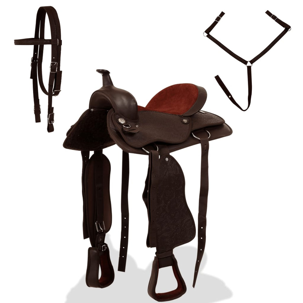 16" Westernsattel Set mit Halfter & Brustblatt