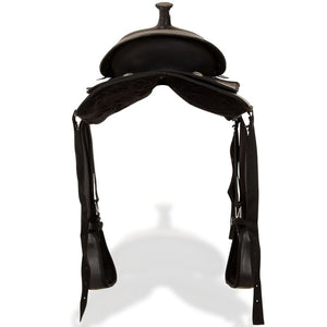 15" Westernsattel Set Leder Schwarz