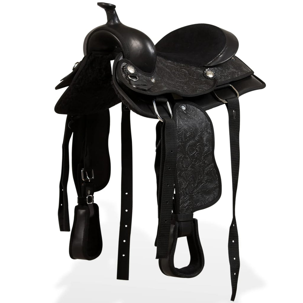 13" Westernsattel Halfter Brustblatt Schwarz