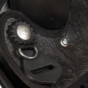 vidaXL Selle Western, licol & collier de chasse Cuir véritable 13" Noir