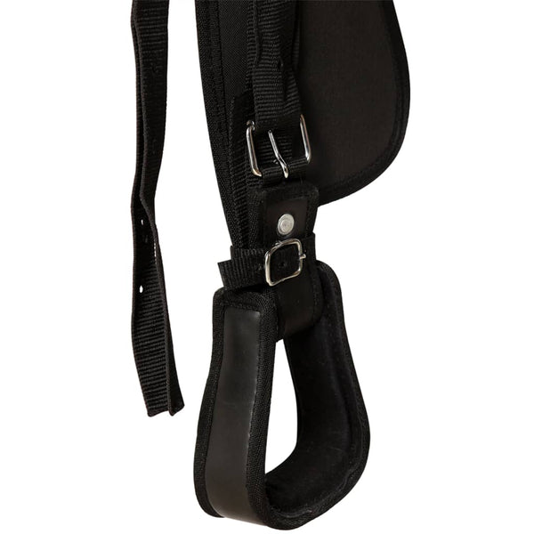 vidaXL Selle Western, licol & collier de chasse Cuir véritable 13" Noir