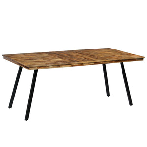 Esstisch Recyceltes Teakholz und Stahl 180x90x76 cm