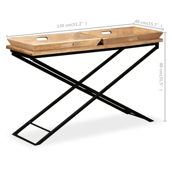 Konsolentisch Mangoholz Massiv 130 x 40 x 80 cm