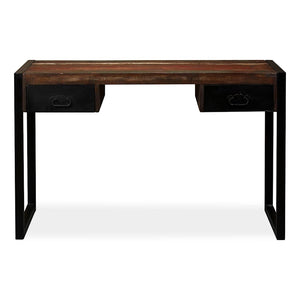 Schreibtisch mit 2 Schubladen Altholz Massiv 120x50x76 cm