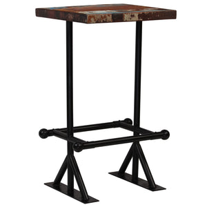Bartisch Altholz Massiv Mehrfarbig 60x60x107 cm