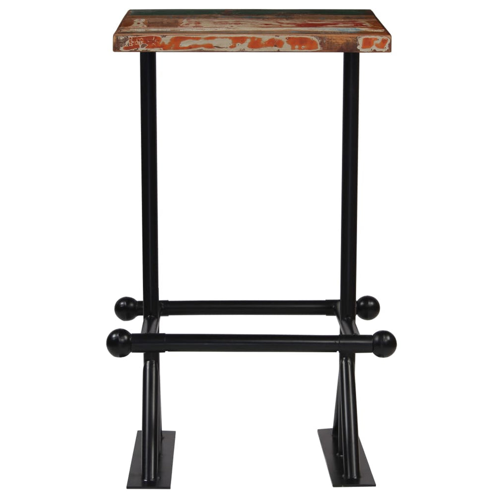 Bartisch Altholz Massiv Mehrfarbig 60x60x107 cm