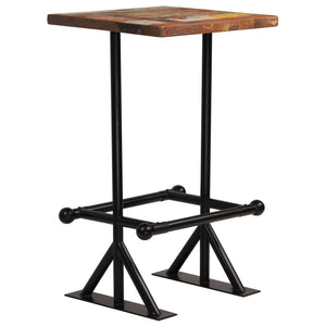Bartisch Altholz Massiv Mehrfarbig 60x60x107 cm