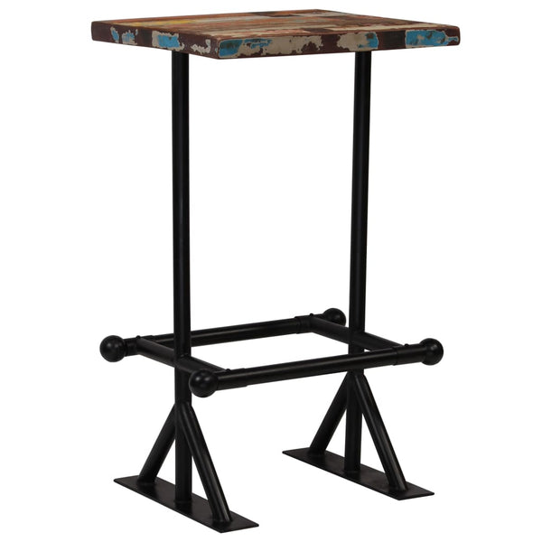 Bartisch Altholz Massiv Mehrfarbig 60x60x107 cm