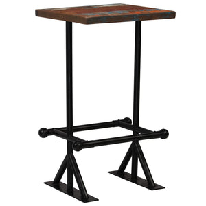 Bartisch Altholz Massiv Mehrfarbig 60x60x107 cm