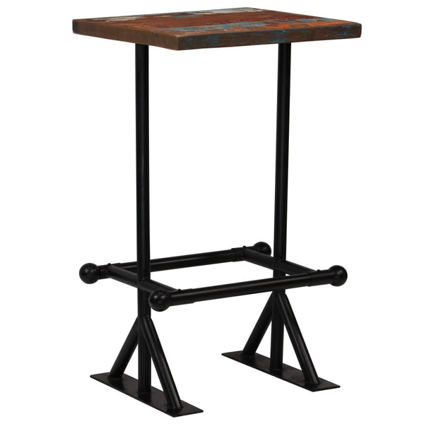 Bartisch Altholz Massiv Mehrfarbig 60x60x107 cm