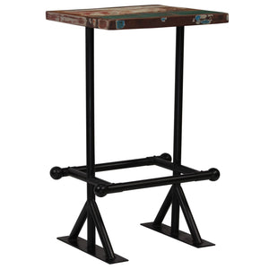 Bartisch Altholz Massiv Mehrfarbig 60x60x107 cm