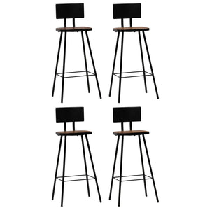 vidaXL Tabourets de bar 4 pcs Bois de récupération massif