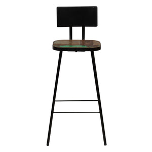 vidaXL Tabourets de bar 2 pcs Bois de récupération massif