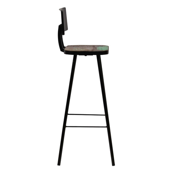 vidaXL Tabourets de bar 2 pcs Bois de récupération massif