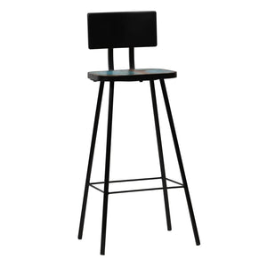 vidaXL Tabourets de bar 2 pcs Bois de récupération massif