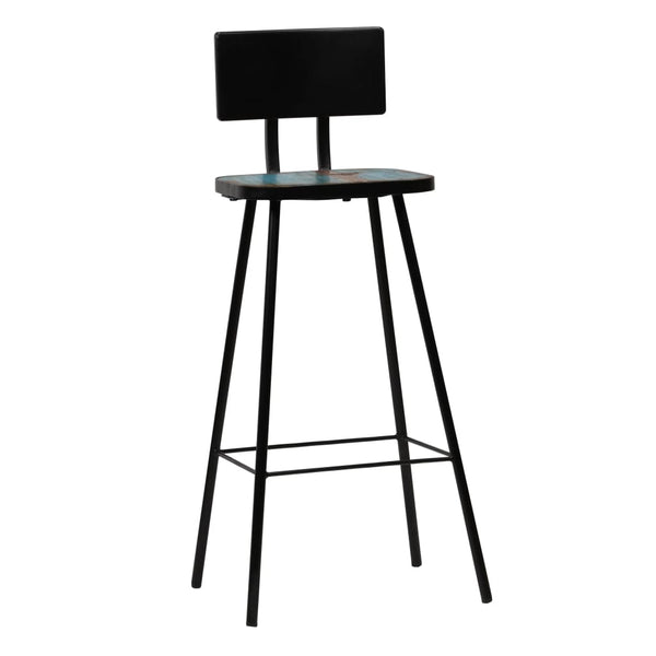 vidaXL Tabourets de bar 2 pcs Bois de récupération massif